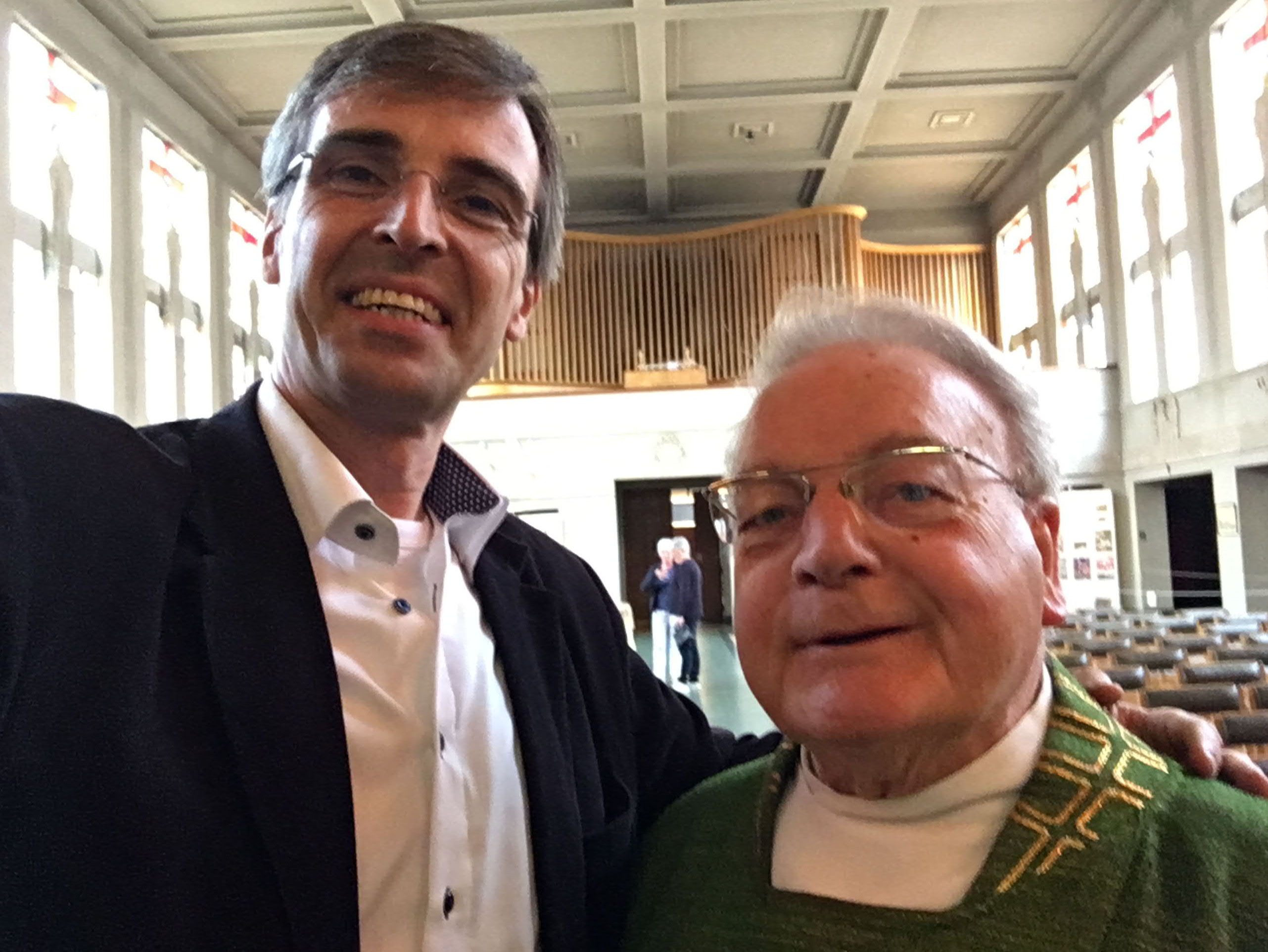 Selfie met pastoor Louis Soetewey